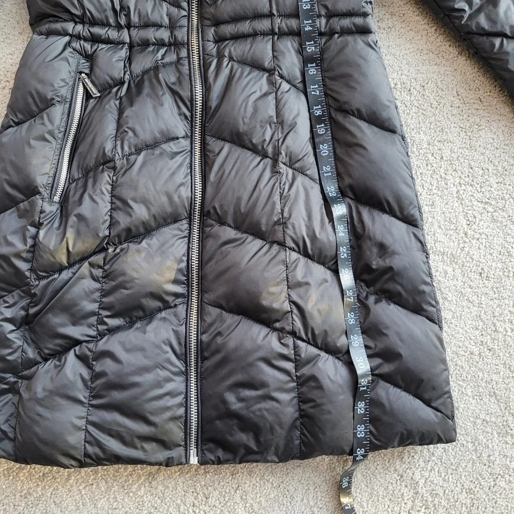 Like New Chic Michael Kors Puffer Coat with Removable Faux Fur Hood Size PS
